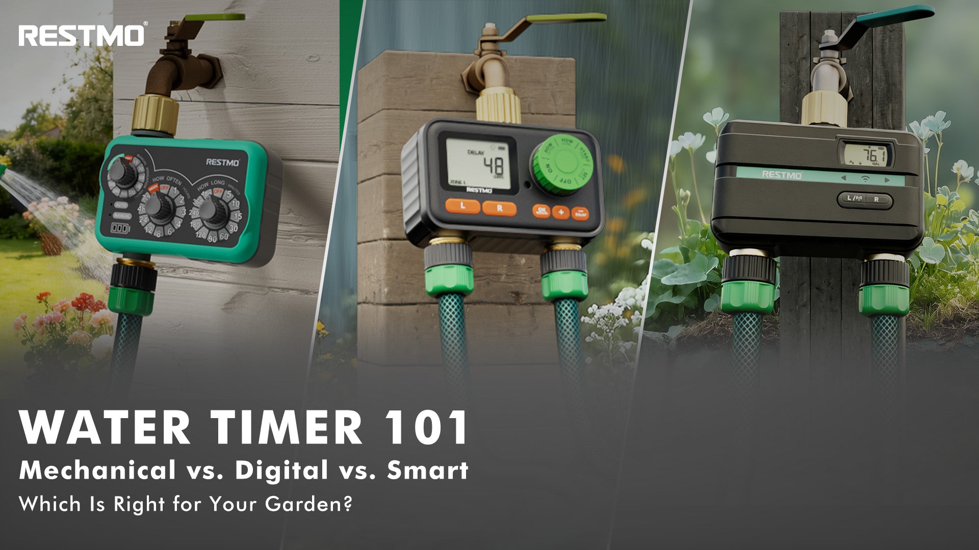 Water Timer 101: Mechanical vs. Digital vs. Smart – Which Is Right for ...