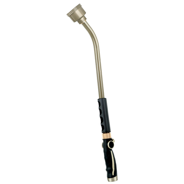 RESTMO Long Watering Wand, 24 Inches Gentle Soft Full Shower Sprayer Wand with Thumb Flow Control, Heavy Duty Metal Hose Wand for Hanging Baskets, Shrubs, Plants, Flowers, Garden and Lawn