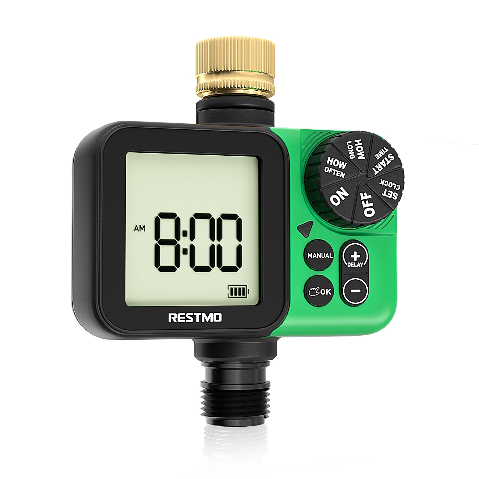 Spray Machine On Timer Oversized LCD Sprinkler Timer, Brass Inlet, Programmable up to 11h59m ...