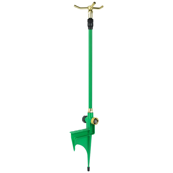 RESTMO 3-Arm Sprinkler with Adjustable Telescoping Base, 360 Degree Rotation High-Rise Lawn Sprinkler for Large Area Coverage, Gardening Watering System Sprinklers, Lawn Irrigation System