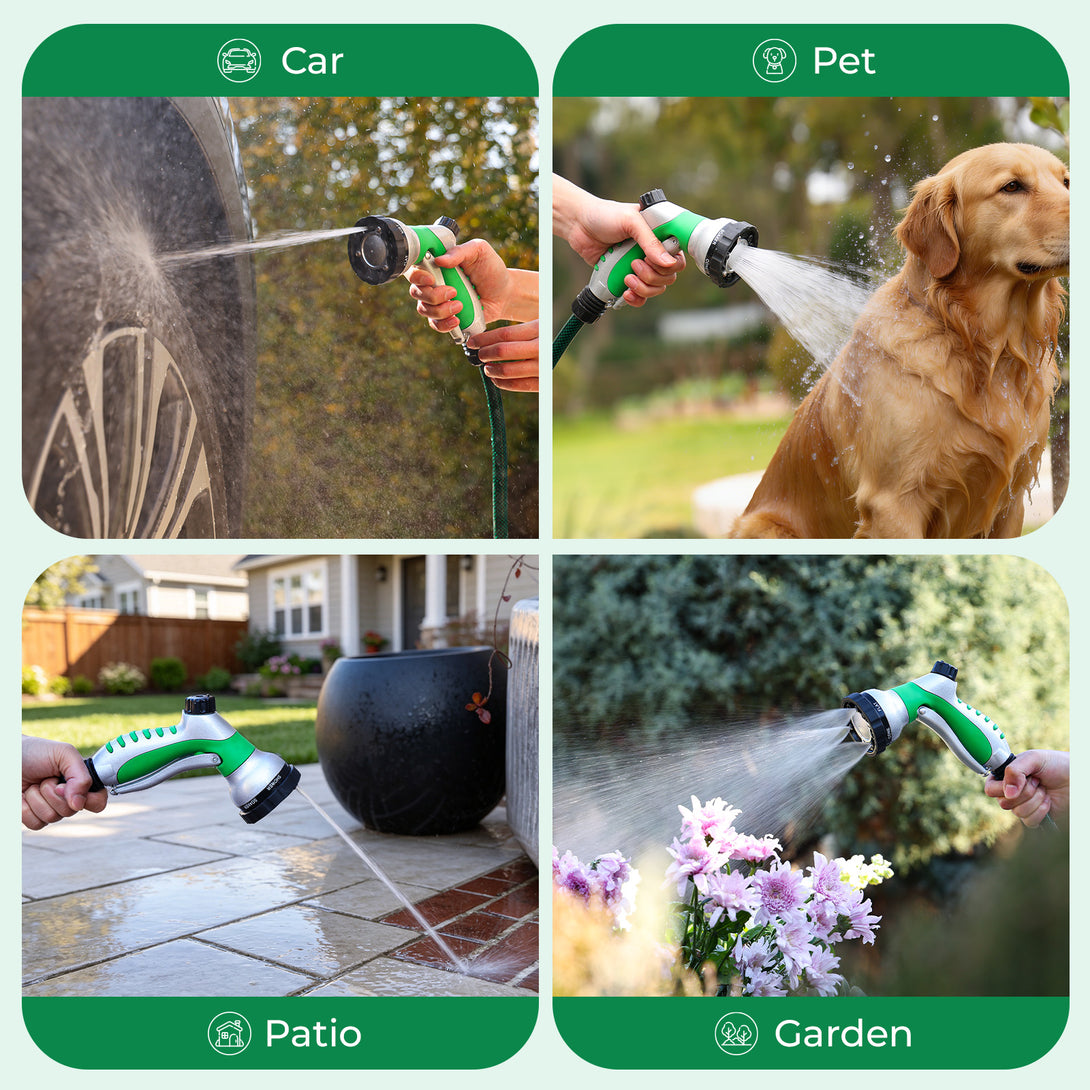 RESTMO Metal Front Trigger Hose Nozzle with Removable Spray Head and 6